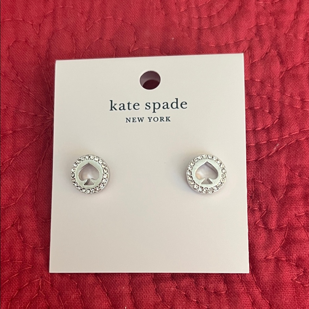 NEW Kate Spade”Spot the Spade” Earrings - Picture 2 of 5